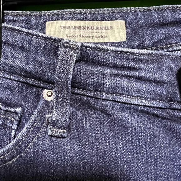 AG Adriano Goldschmied Size 27R Blue Wash Super Skinny Ankle Jeans - Picture 11 of 14